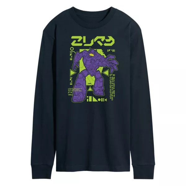 

Мужская футболка S Lightyear Zyrg Scouter с длинным рукавом и принтом Disney / Pixar, синий