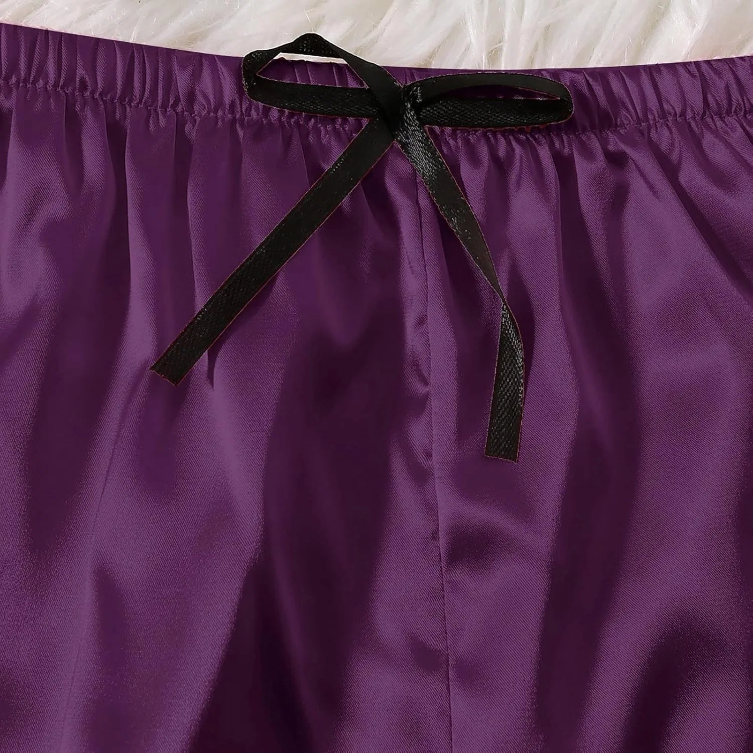 Комплект пижамы из шелкового сатина, Purple — фото 4