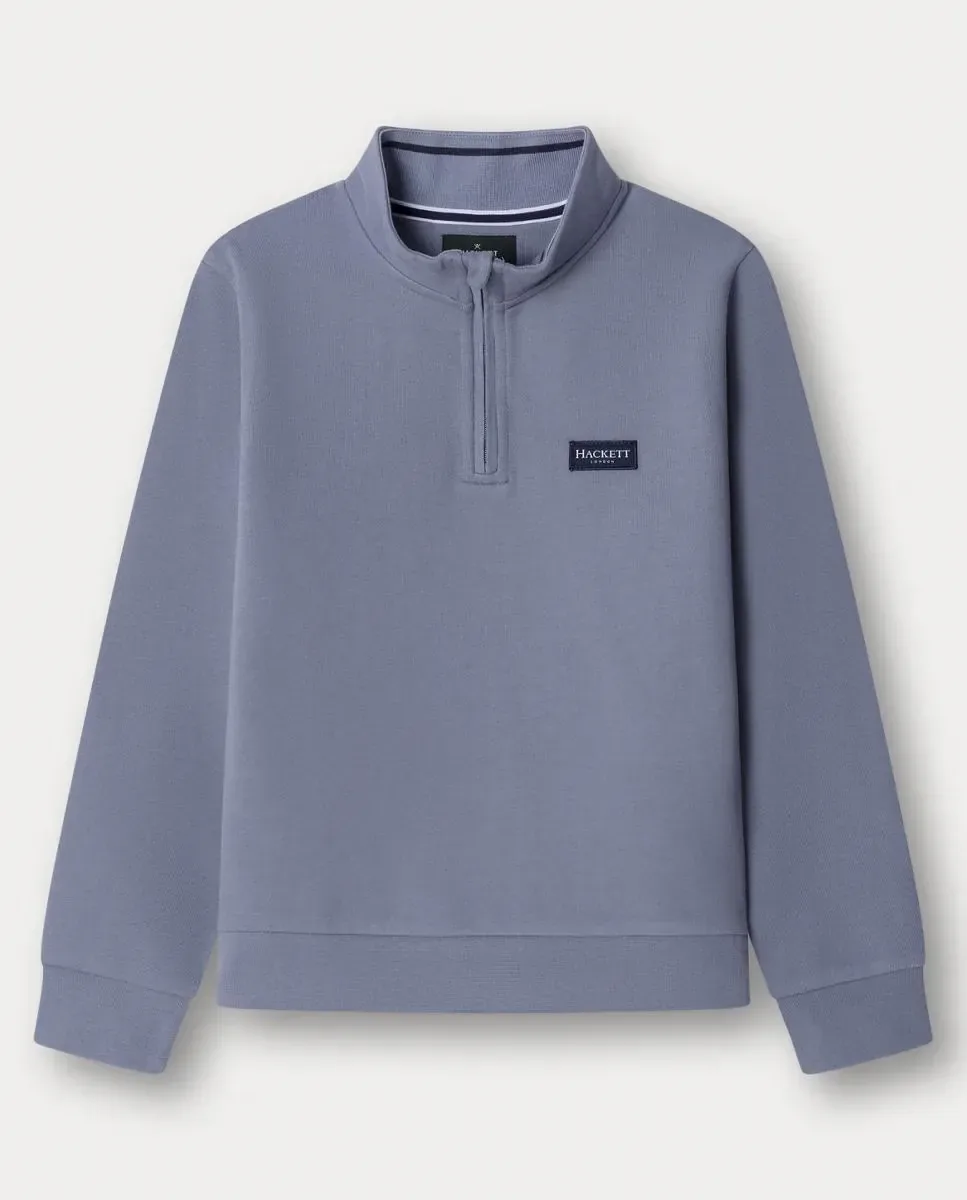 Детская толстовка с половинной молнией и значком Heritage Hackett, синий