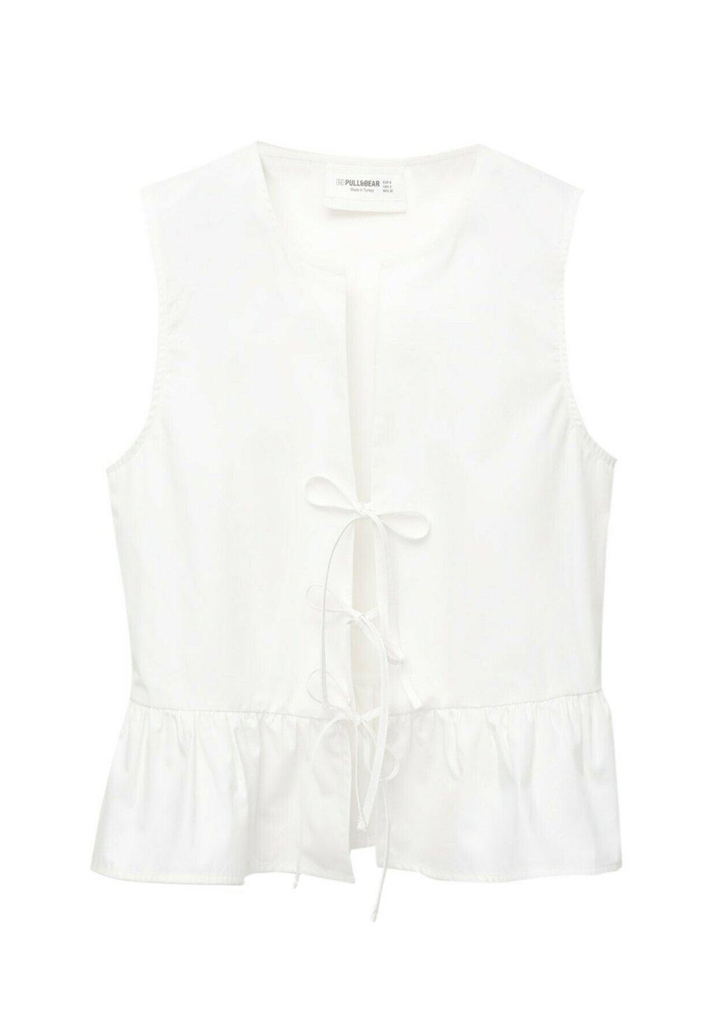 

Топ WITH BOWS - Blouse PULL&BEAR, белый