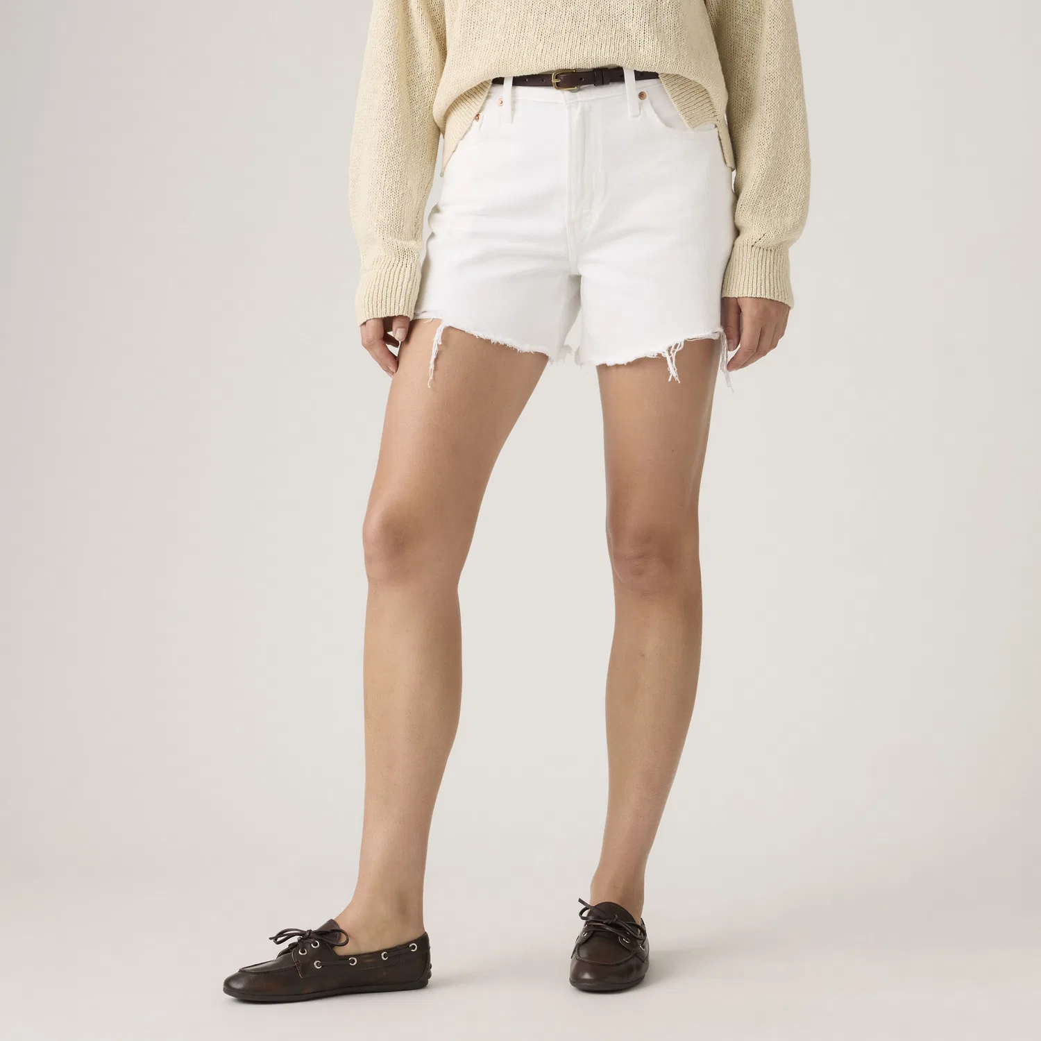 Женские шорты Ribcage Levi's, White — фото 2
