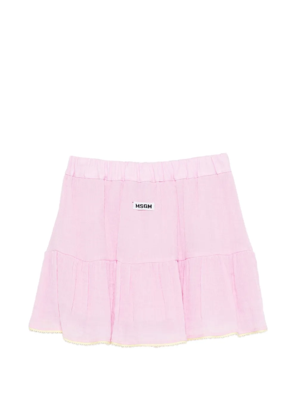 Юбка с многослойным подолом Msgm Kids, розовый — фото 2