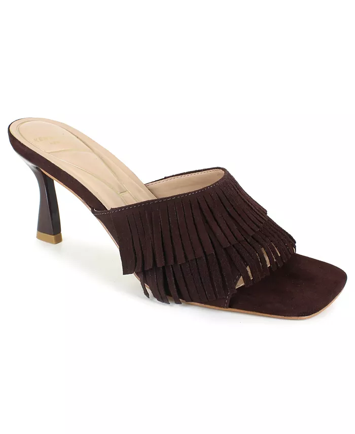Женские сандалии-слипоны Darby Fringe Kenneth Cole New York, коричневый
