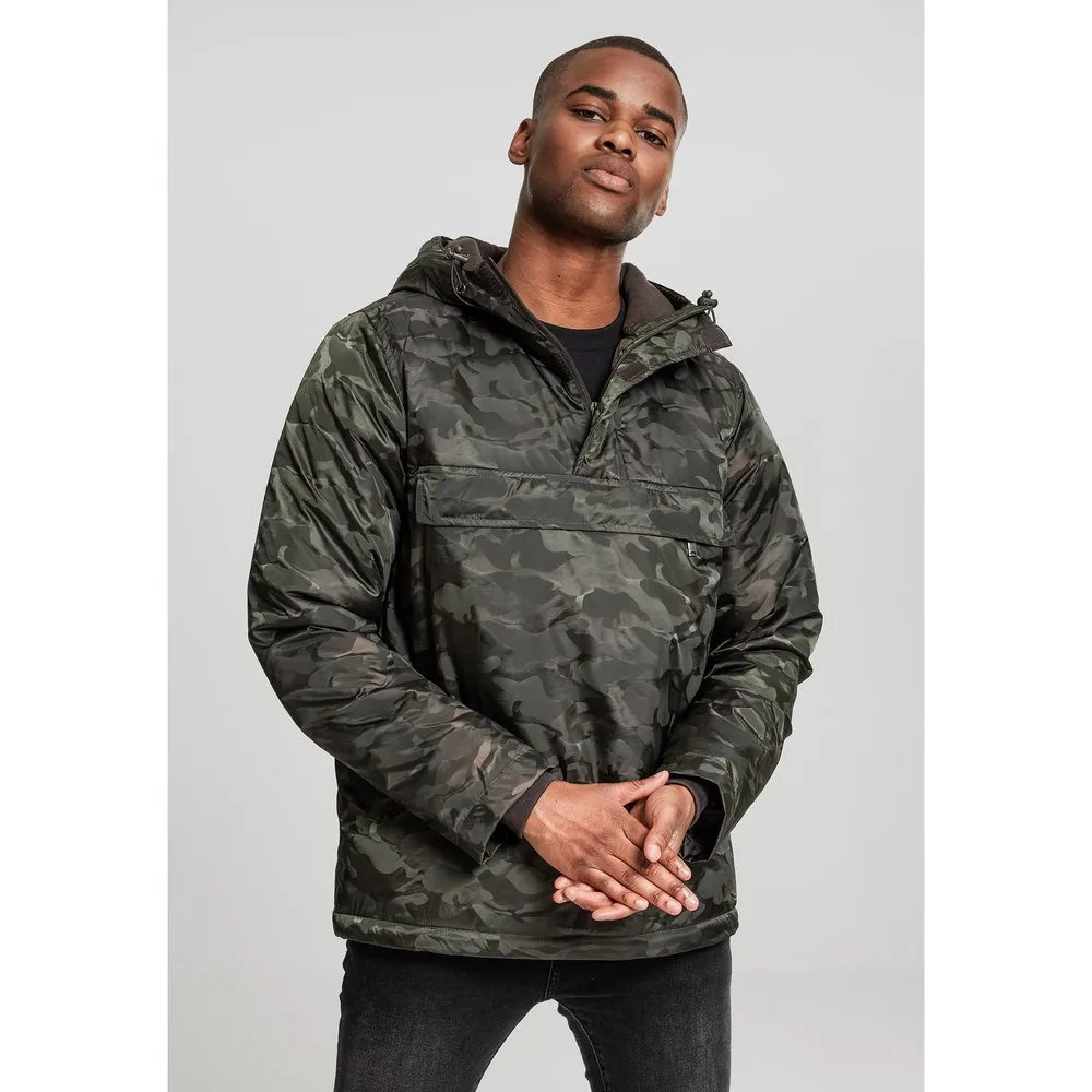 

Куртка Urban Classics Windproof Padded Pullover Over, зеленый