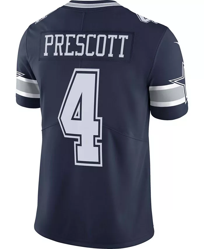Мужская ограниченная джерси Dallas Cowboys Color Rush Vapor Дака Прескотта Nike, синий — фото 2