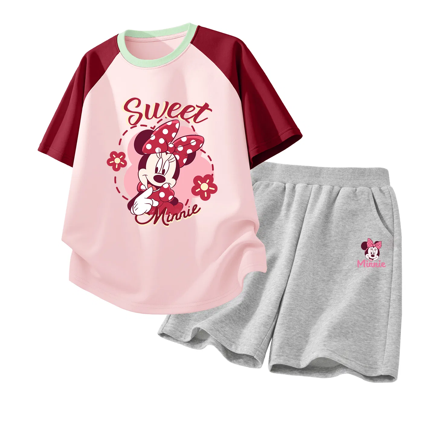 Детский спортивный костюм Disney Di Flower Honey Pink+Di Headband Gray