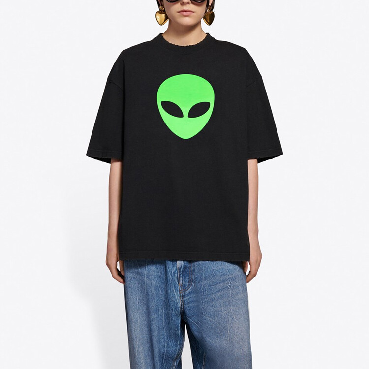 Футболка женская Balenciaga Alien, черный — фото 3