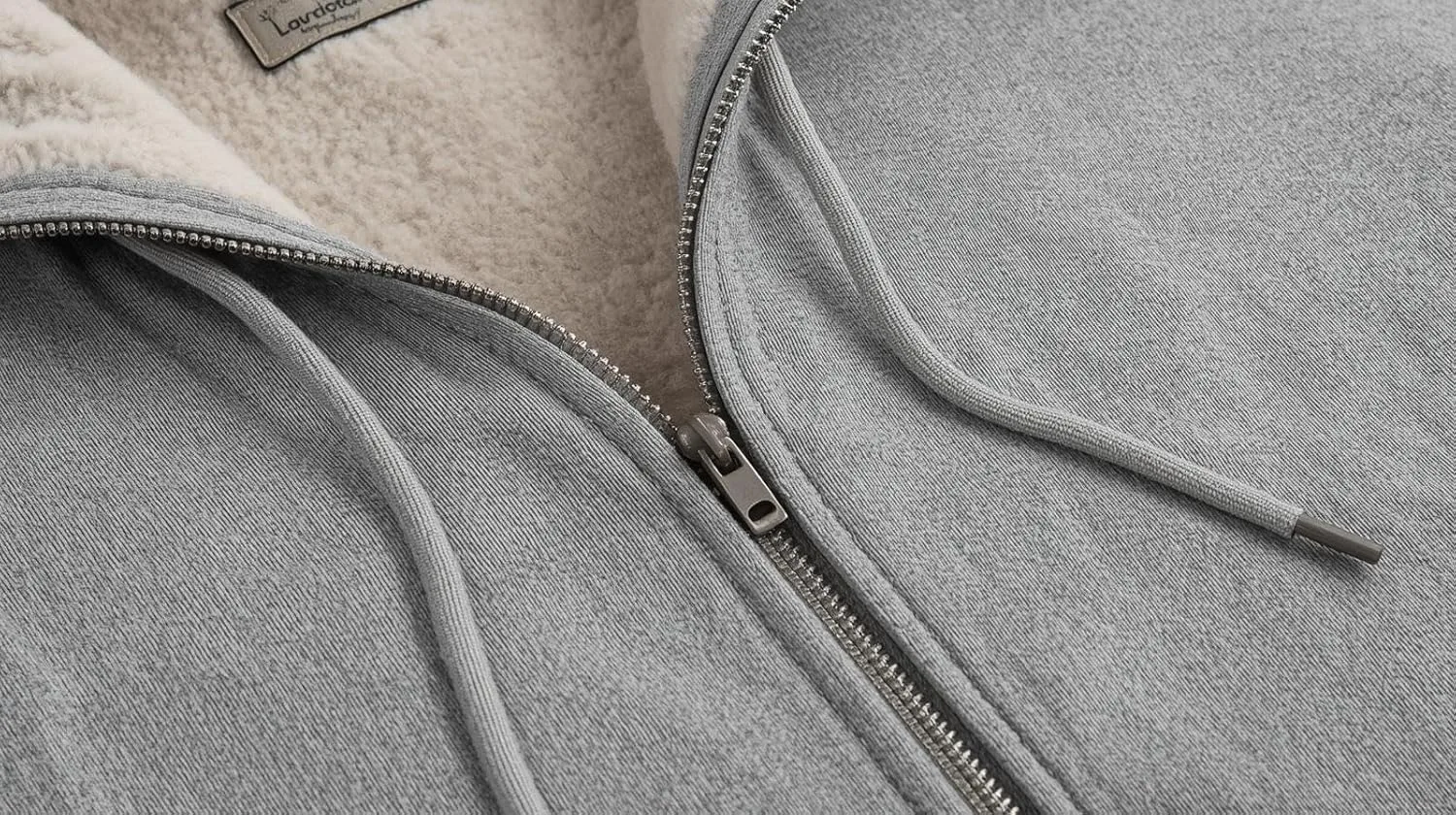 Мужская толстовка с капюшоном Classic Fit, на флисовой подкладке, с молнией — фото 2