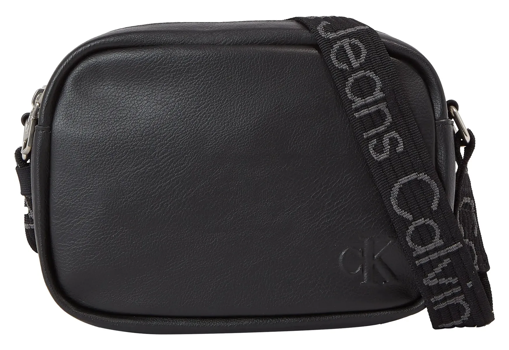 

Мини-сумка Calvin Klein Jeans "ULTRALIGHT DBLZIP CAMERABAG21 PU", с большим логотипом бренда, женская сумка, женская сумка, черный