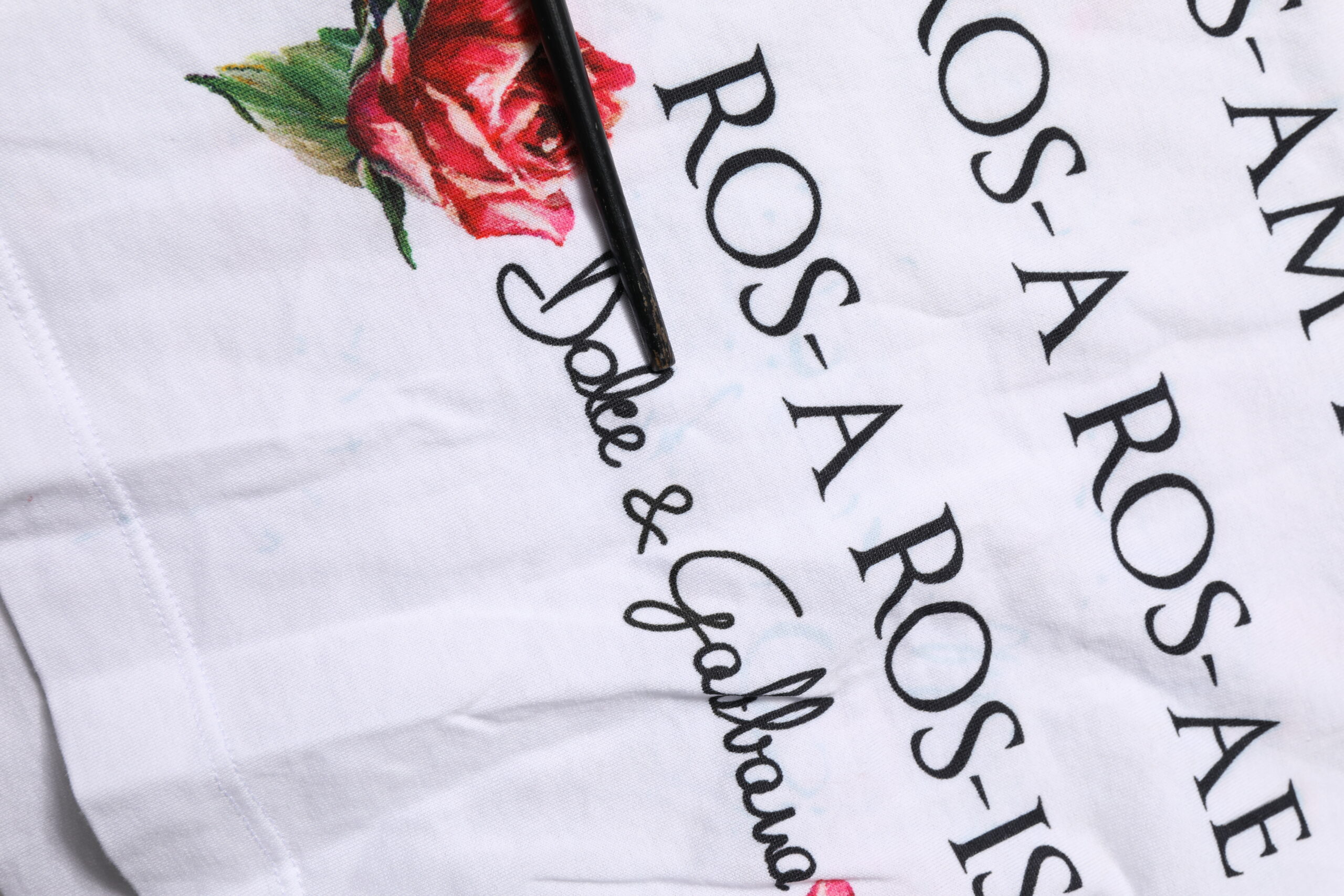 Белый хлопковый топ без рукавов с круглым вырезом и принтом Dolce & Gabbana — фото 4