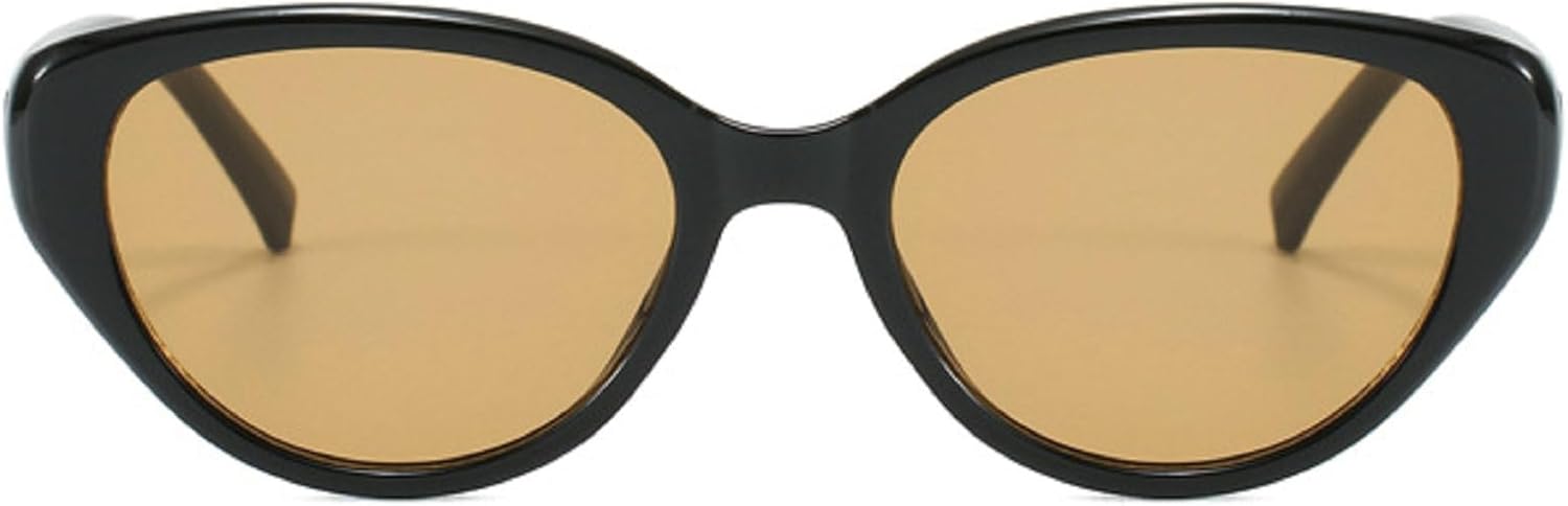 

Модные солнцезащитные очки «кошачий глаз» для женщин, ретро-градиентные, с защитой от УФ-излучения UV400, для мужчин, трендовые солнцезащитные очки «зеленый чай» mincl, Black Brown