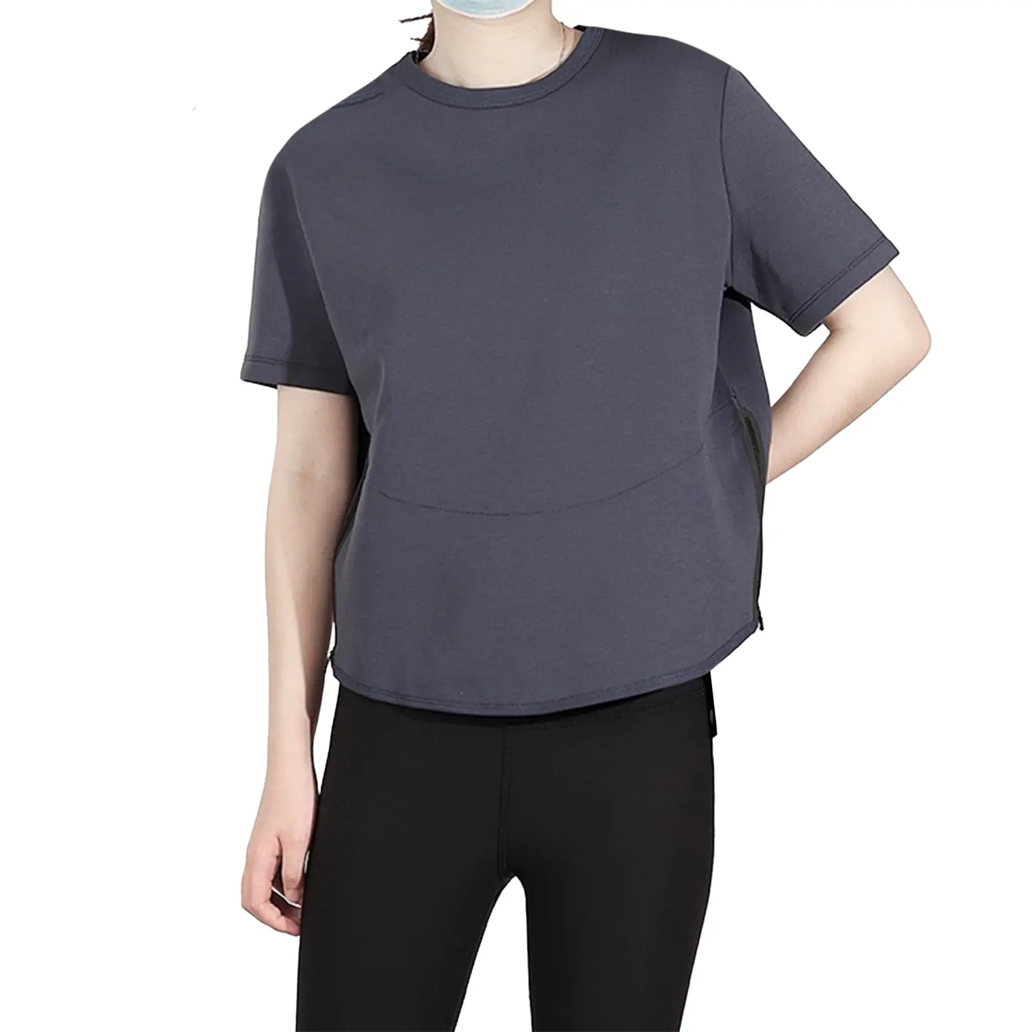 Футболка Dri Fit Swoosh женская Nike, синий — фото 3