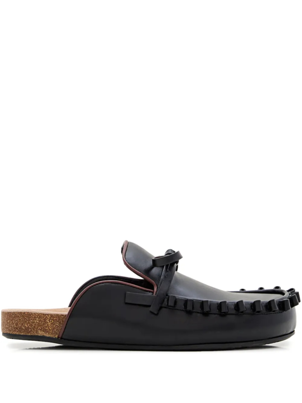Кожаные мюли JW Anderson с бантом, черный