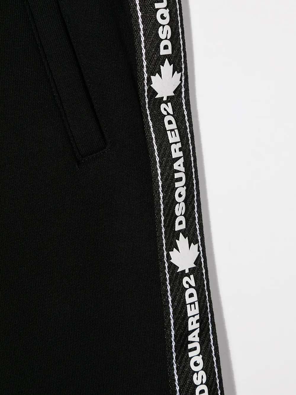 Спортивные брюки с логотипами на лампасах DSQUARED2 KIDS, черный — фото 3