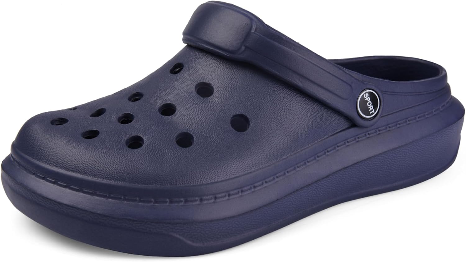 

Сабо для мужчин и женщин - садовые сандалии без шнурков с поддержкой свода стопы, обеспечивающие комфорт на пляже, у бассейна, летом и на открытом воздухе Marco M Kelly, темно-синий