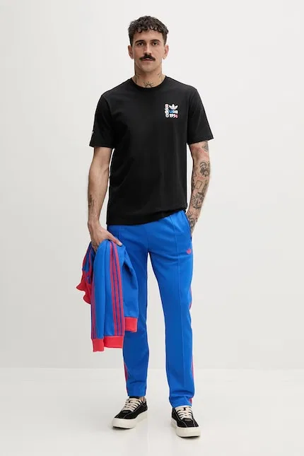 Спортивные штаны из хлопка Beckenbauer Adidas Originals, синий — фото 2