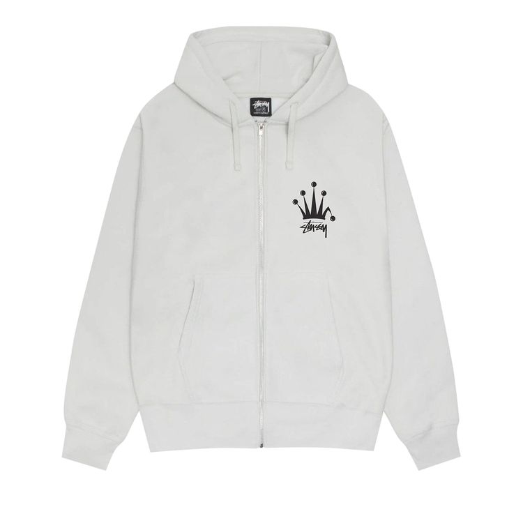 

Худи Stussy Regal Crown Zip Hoodie Fog, серый