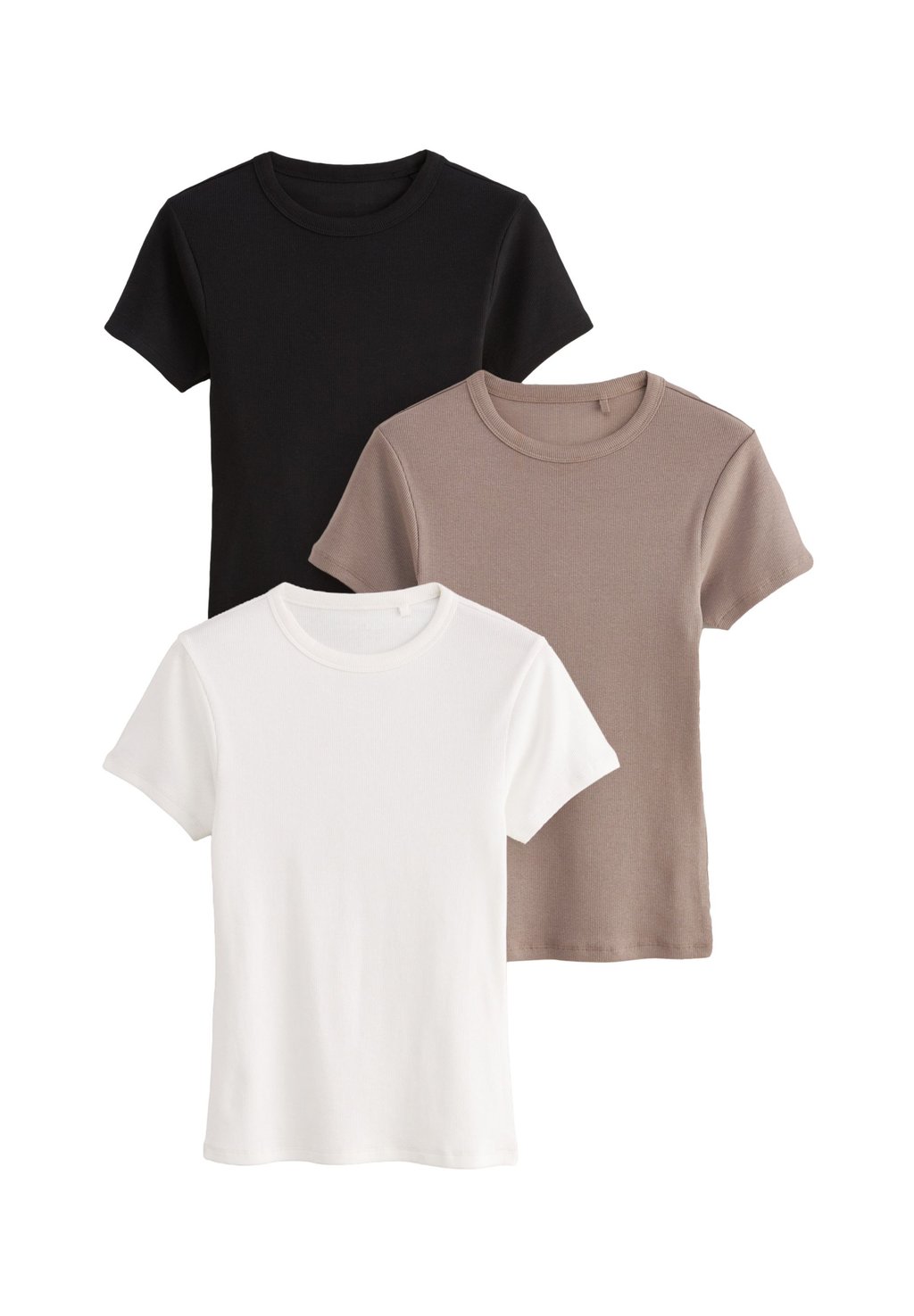 

Базовая футболка 3 PACK SHORT SLEEVE REGULAR FIT THE SET, черный