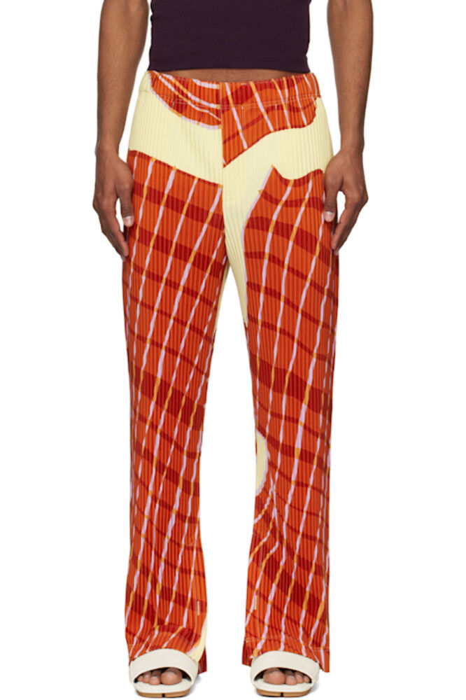 

Желтые и оранжевые клетчатые брюки Windswept HOMME PLISSÉ ISSEY MIYAKE