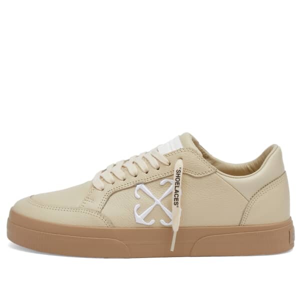 

Новые низкие кроссовки из вулканизированной кожи Off-White, белый