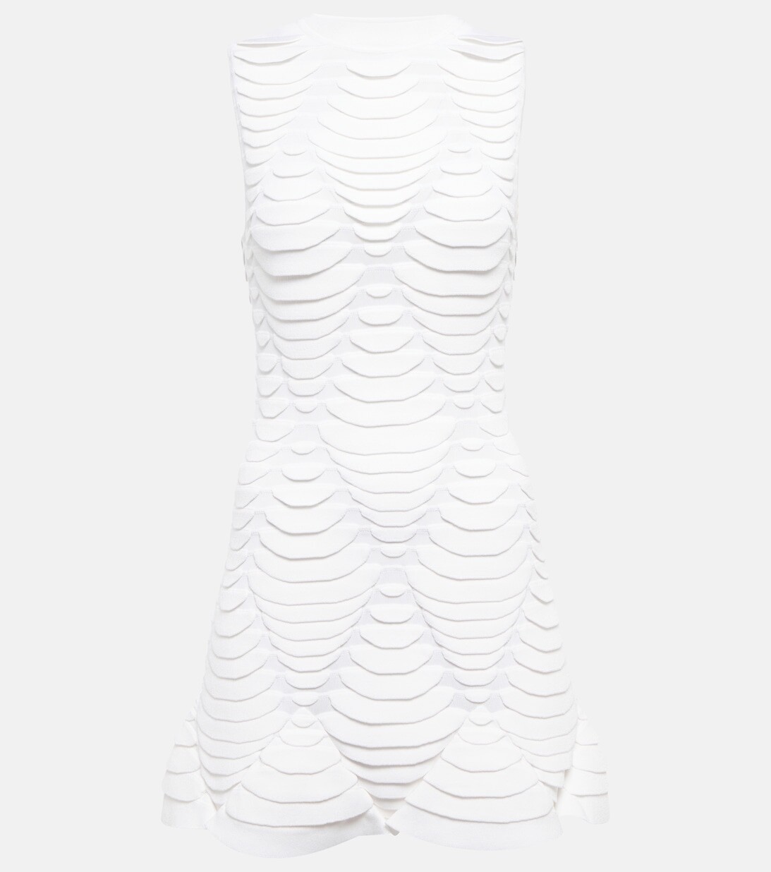 

Мини-платье без рукавов ALAÏA, белый