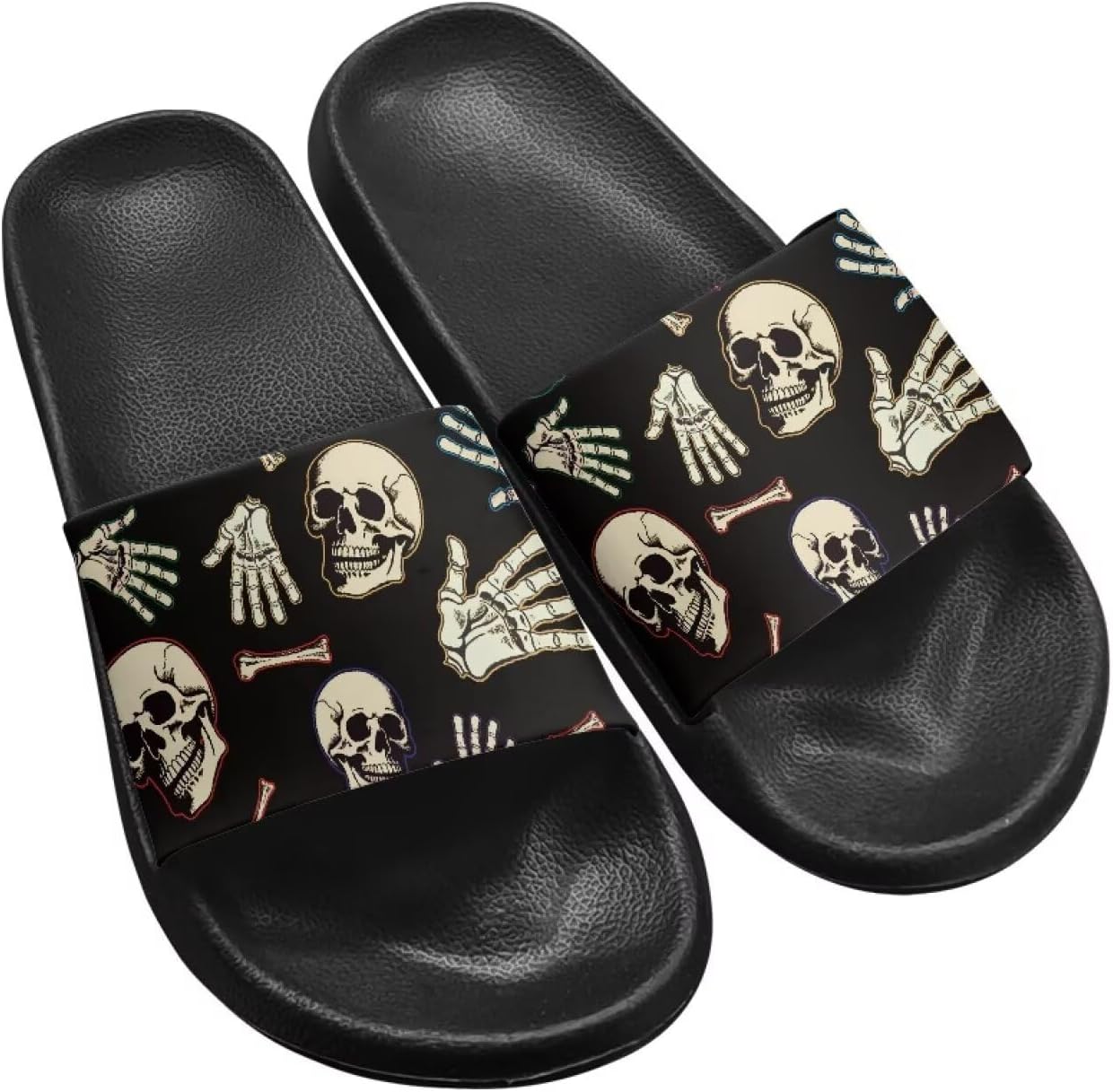 

Сандалии-шлепанцы Jrysaedy для женщин и мужчин, ультракомфортные, восстанавливающие форму, мягкие летние пляжные тапочки, Skull Palms