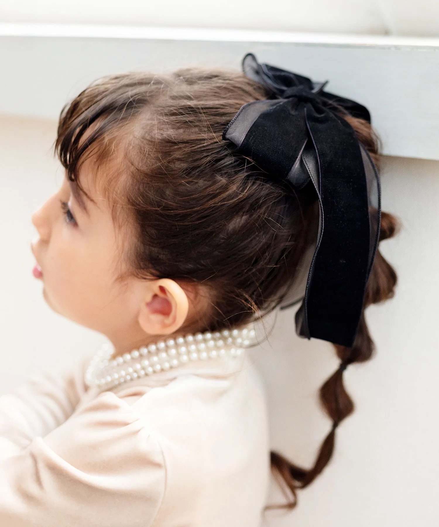Резинка для волос Grace Ribbon Rora, большой бант, чёрный