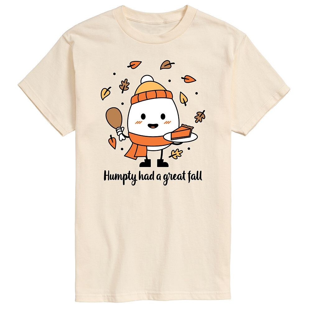 

Мужская футболка с рисунком Humpty Had A Great Fall Licensed Character, бежевый
