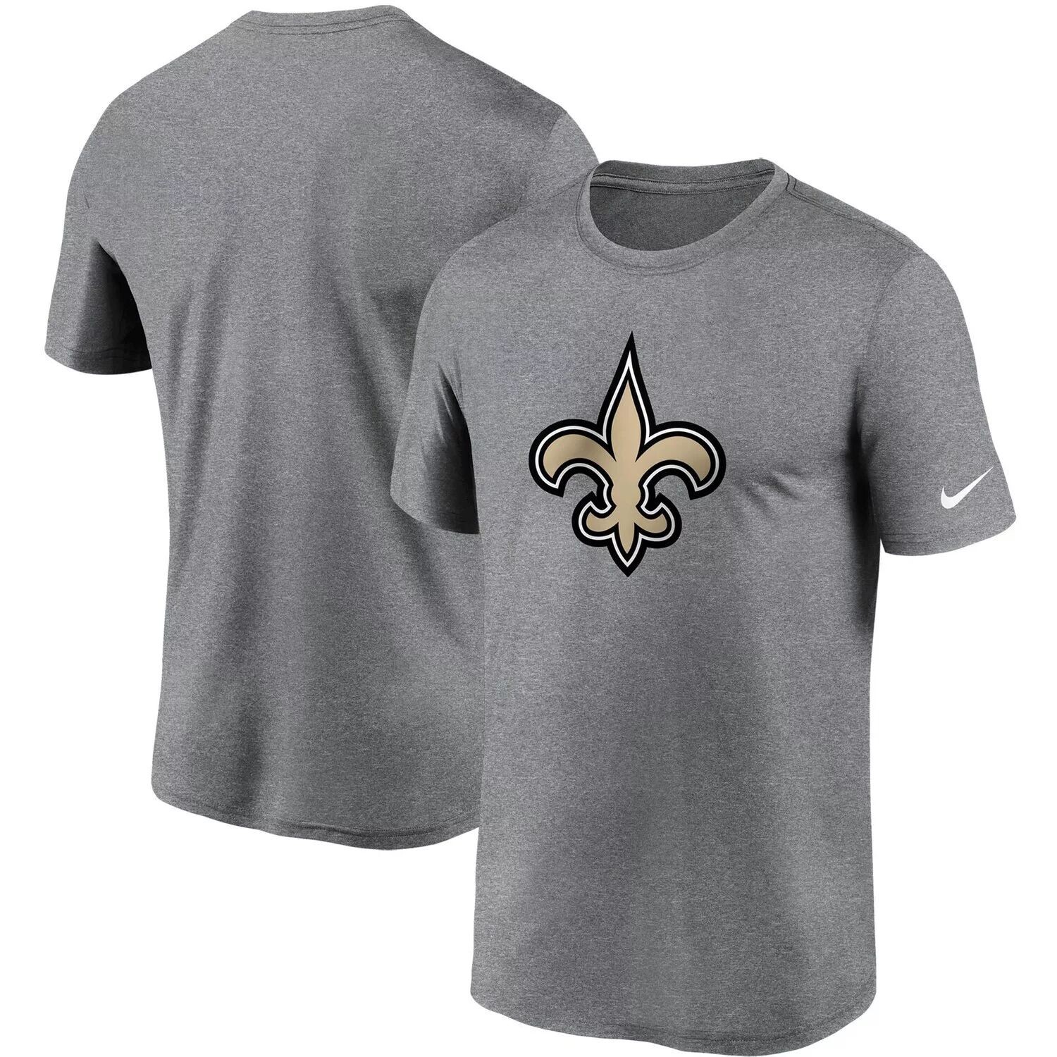 Мужская темно-серая футболка с логотипом New Orleans Saints Essential Legend Performance Nike — фото 4