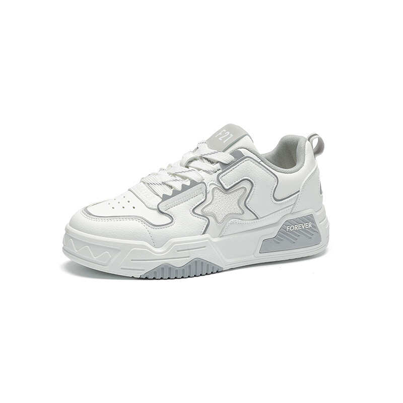 

Кроссовки Forever 21 Skateboarding Shoes Unisex Low-top, белый/серый