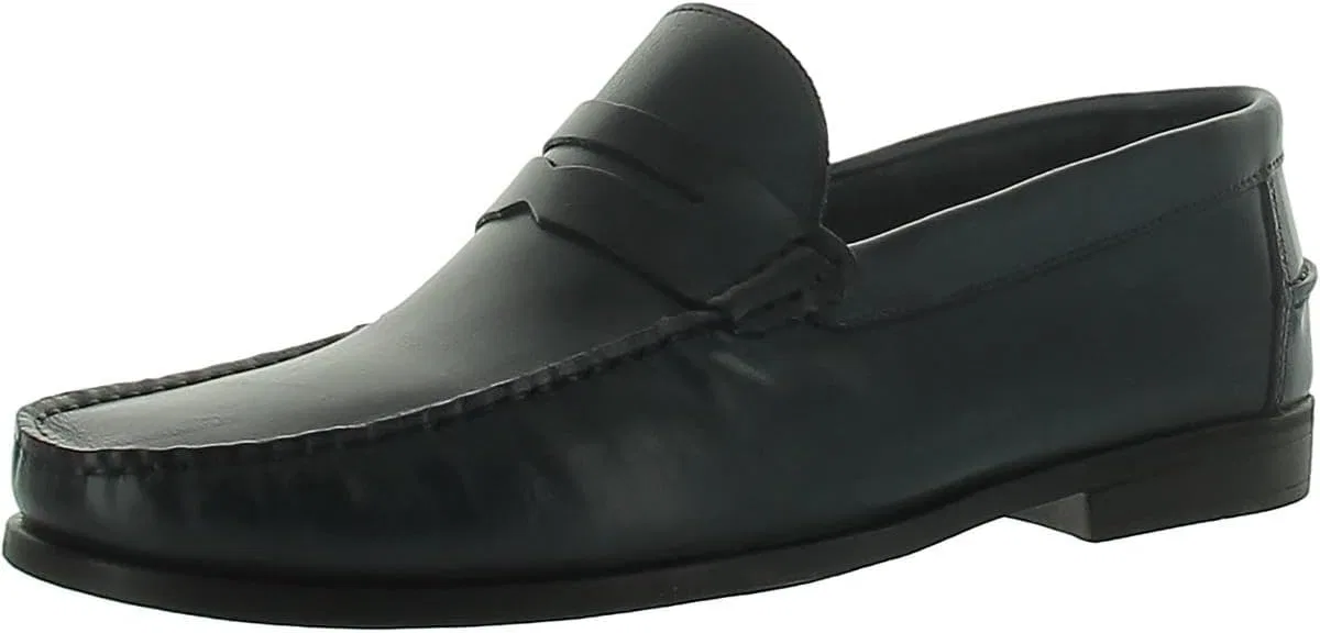 Туфли лоферы кожаные Marc Joseph New York Navy Napa