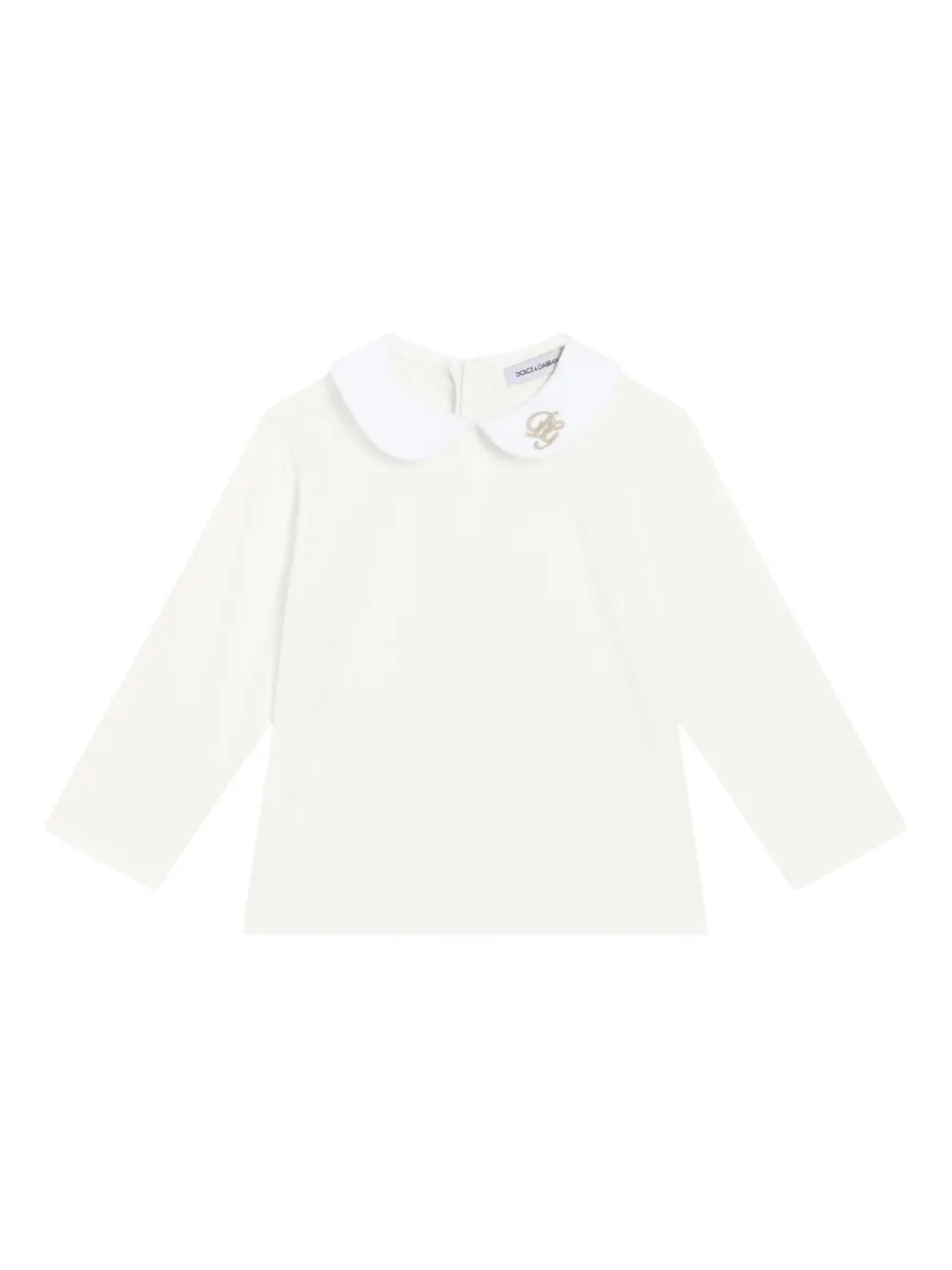 

Футболка с вышитым логотипом Dolce & Gabbana Kids, белый