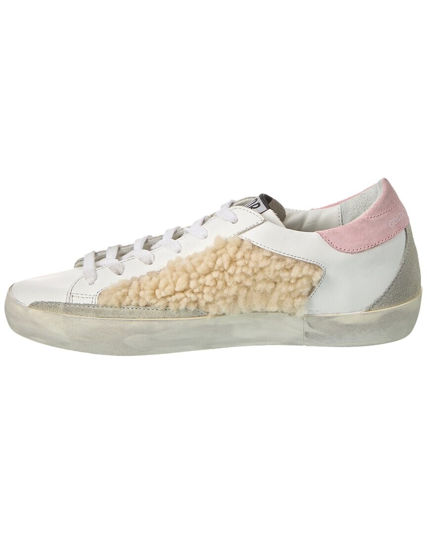 Кроссовки Golden Goose Superstar из овчины и кожи, белый — фото 3