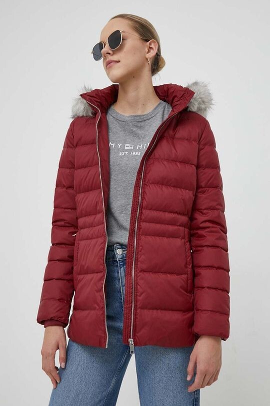 

Пуховик Tommy Hilfiger, бордовый, Красный, Пуховик Tommy Hilfiger, бордовый