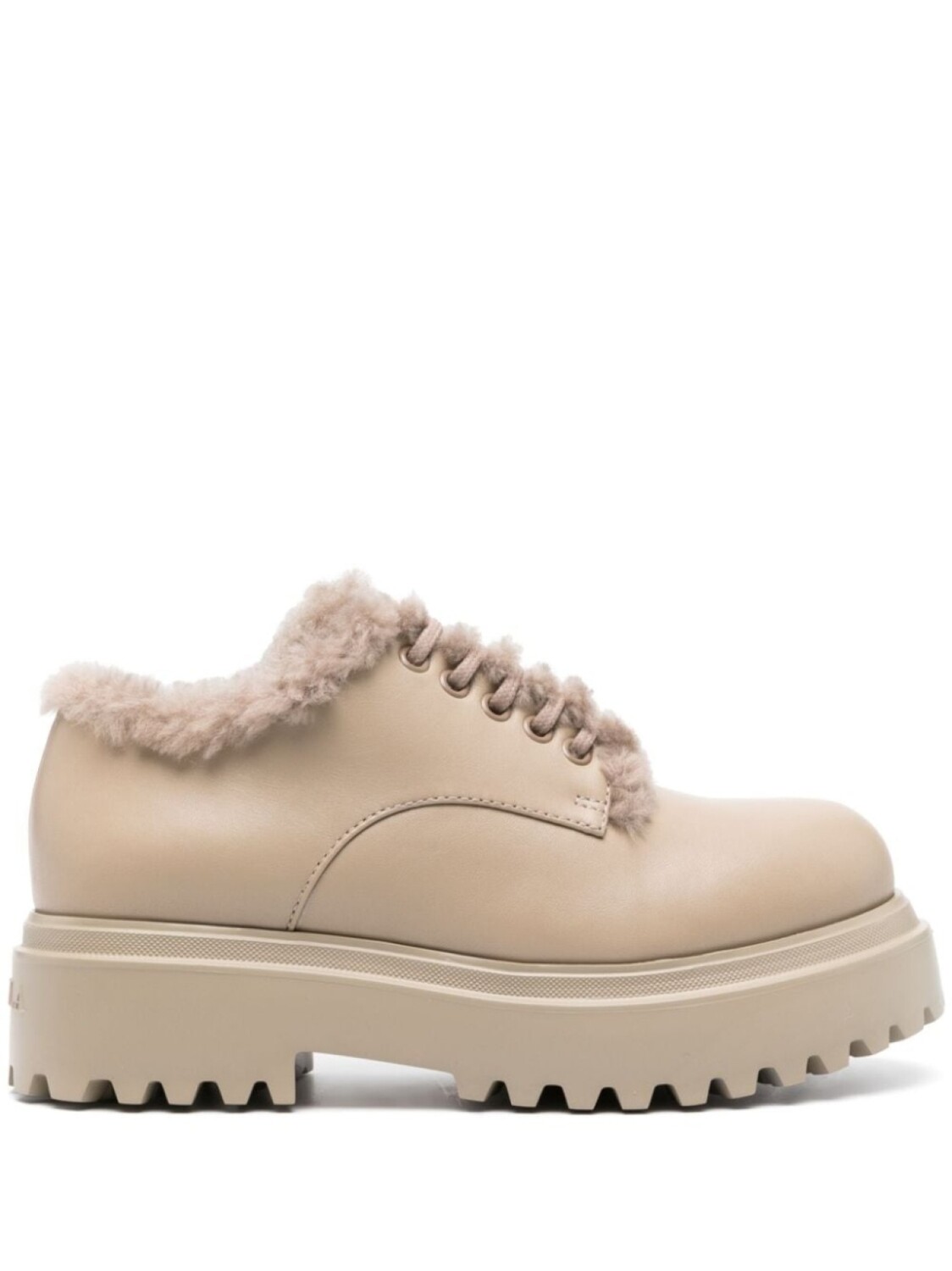 

Le Silla Ranger 55mm leather lace-up shoes, нейтральный цвет