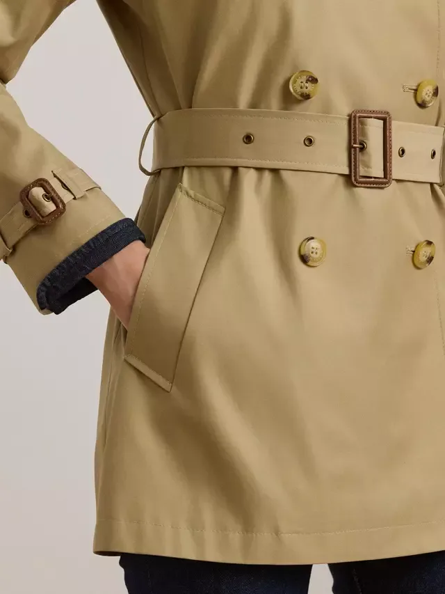 Двубортный тренч Лорен Ralph Lauren, Brown — фото 4