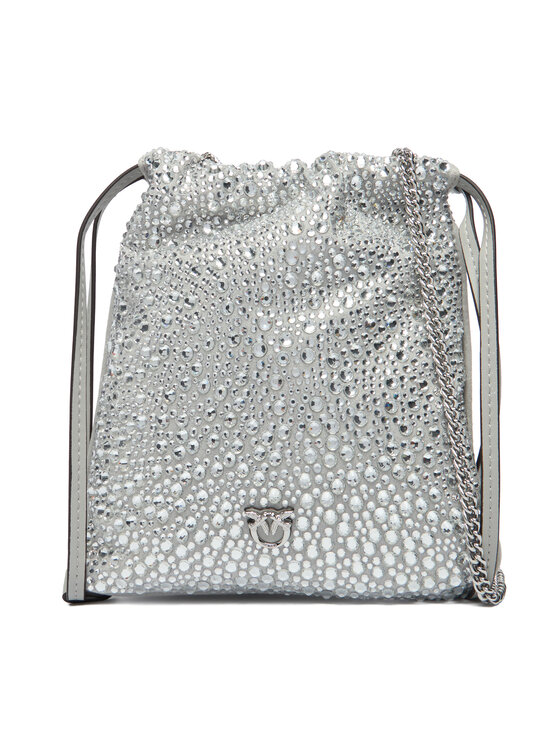 

Сумка Slouchy Coulisse Baby AI 25-26 PCPL 105409 A2WF Pinko, серебряный