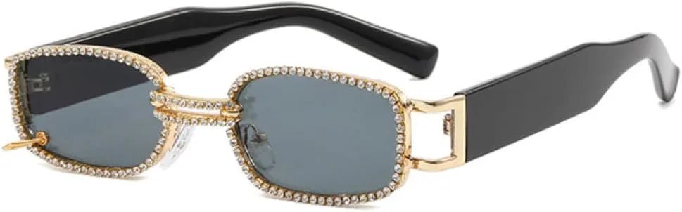 

Солнцезащитные очки LVTFCO маленького прямоугольного размера для женщин и мужчин, ретро-очки, защита от УФ-излучения UV400, летние очки для путешествий, C1 Gold Black