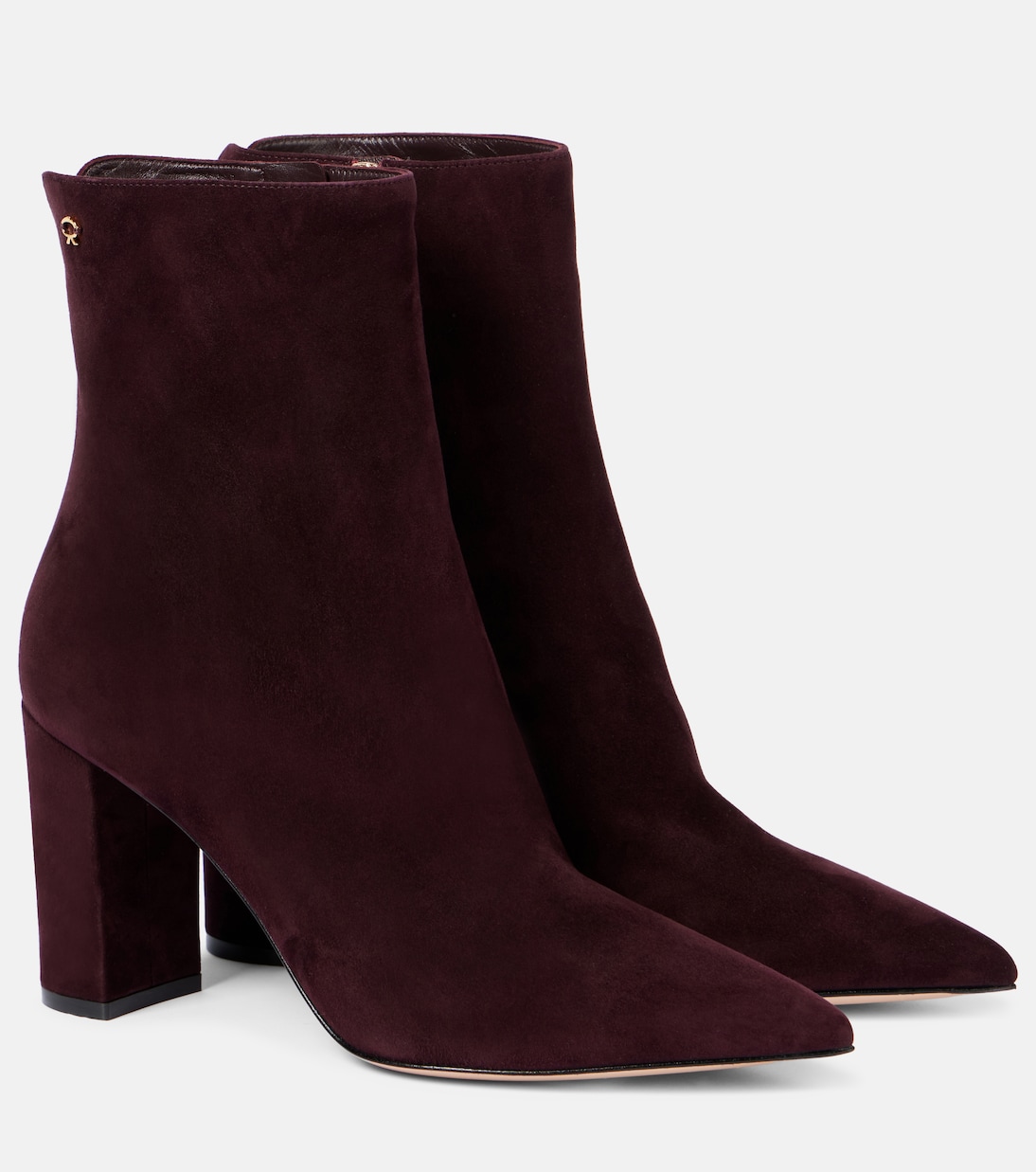 Ботинки Lyell до щиколотки из замши Gianvito Rossi, Bourgogne