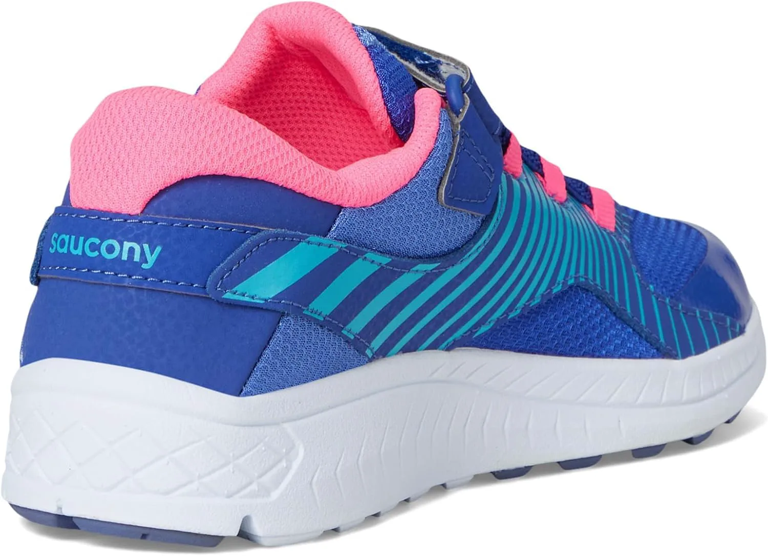 

Кроссовки Saucony Unisex-Child Velocer a/C (маленький/большой ребенок), синий/розовый