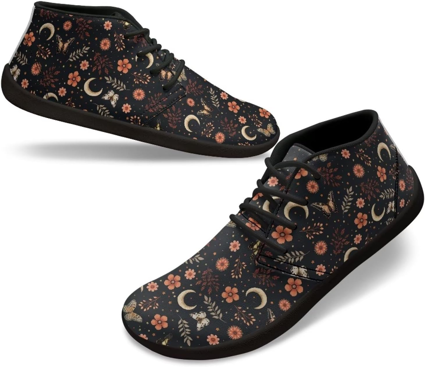 

Мужские кроссовки Tomeusey Barefoot, обувь без шнурков, дышащие, с нулевым падением, легкие повседневные кроссовки для ходьбы и занятий спортом, Moon Floral