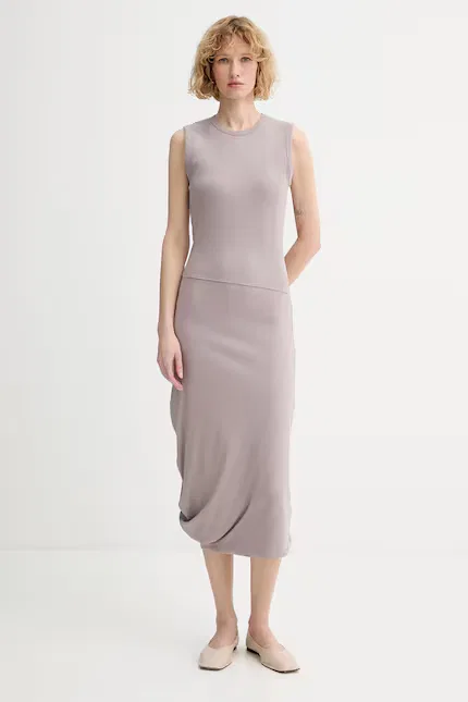 Платье асимметричное Calvin Klein, фиолетовый