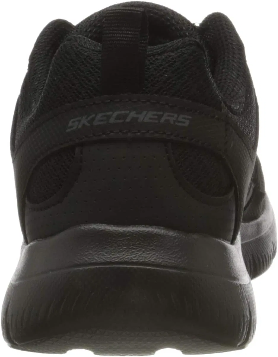 Skechers Herren Summits New World кроссовки, Black Leather Pu Mesh Black Trim — фото 3