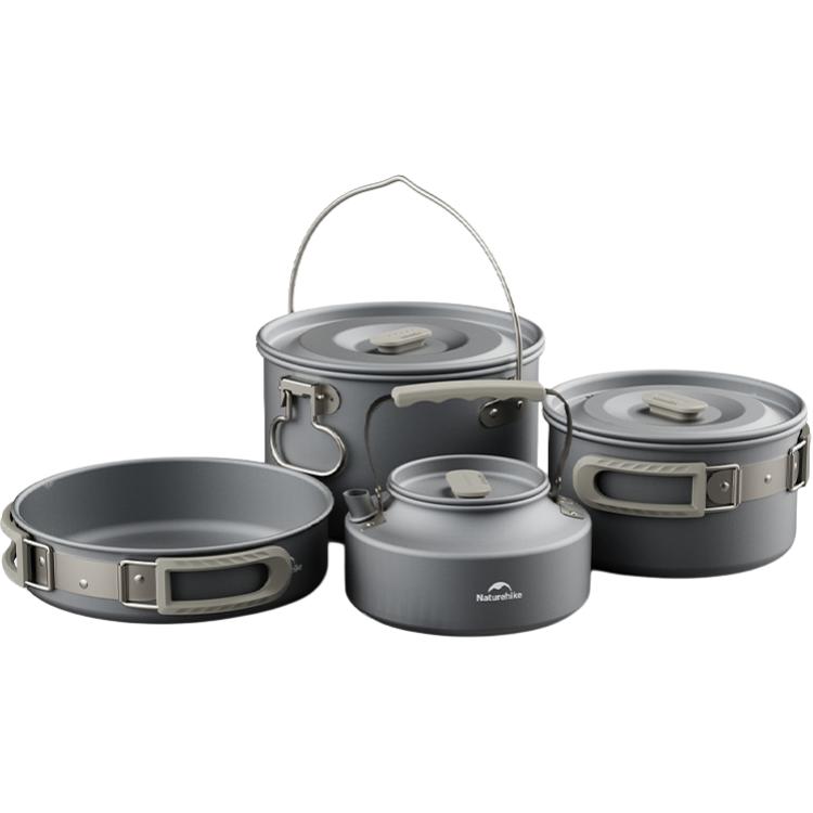 

Посуда для кемпинга Camping Cookware на 1-2 человек из алюминиевого сплава NATUREHIKE