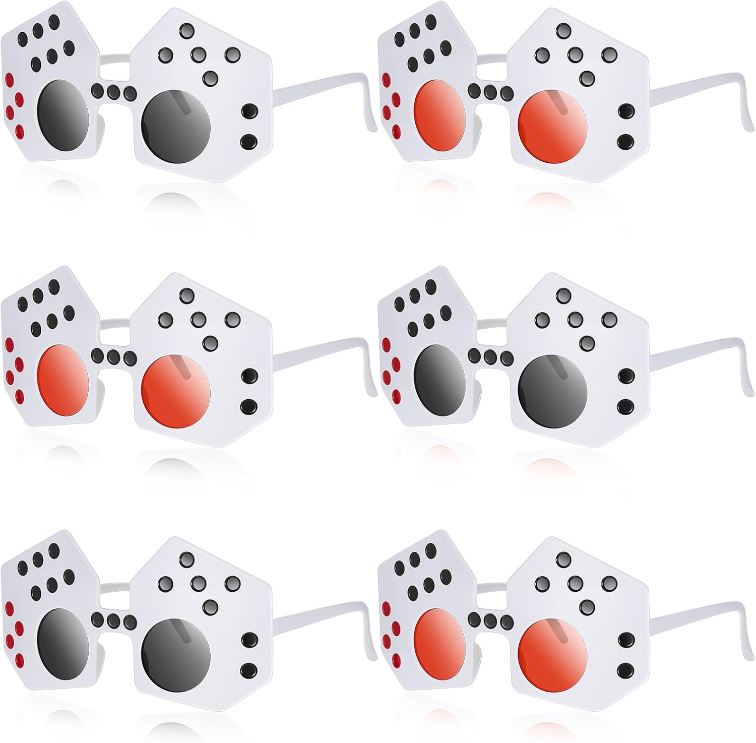 

Солнцезащитные очки для покера, очки для игры в карты, подарок для вечера в стиле казино для мужчины и женщины, товары для дня рождения Arrowbash, Red Lens, Black Lens