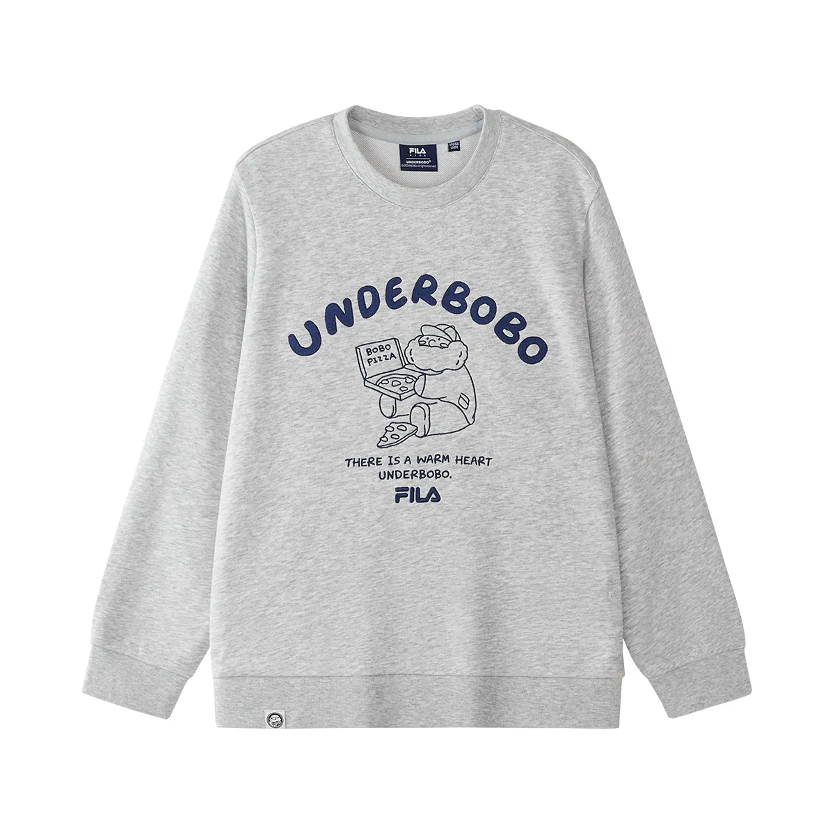 Свитшот детский с круглым вырезом FILA KIDS серебристо-серый