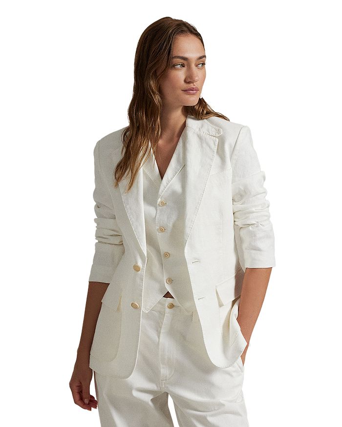 

Льняной пиджак Lauren Ralph Lauren Ralph Lauren, белый