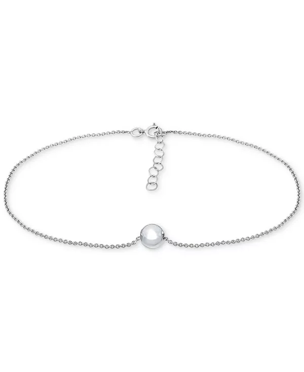 

Браслет на лодыжку с полированными бусинами из стерлингового серебра с 18-каратным золотом и стерлингового серебра, созданный для Macy's Giani Bernini, silver