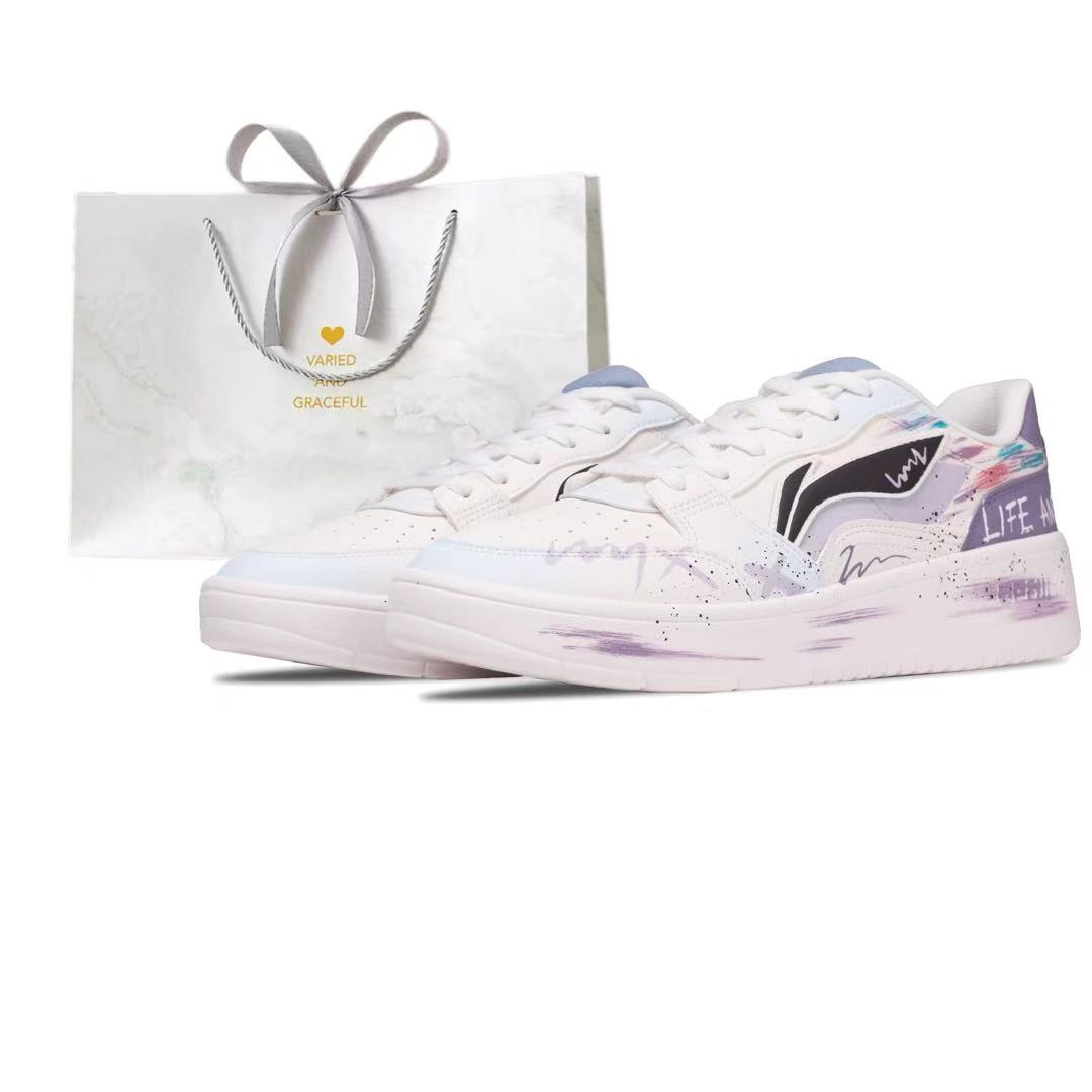 

Li-Ning Sycee Purple Mist Wander, просторная сумка для покупок с амортизацией, устойчивая к истиранию и скольжению, низкие