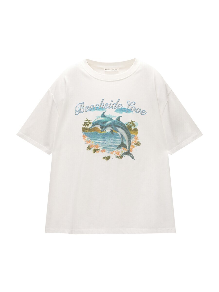 

Футболка Pull&Bear Shirt, белый